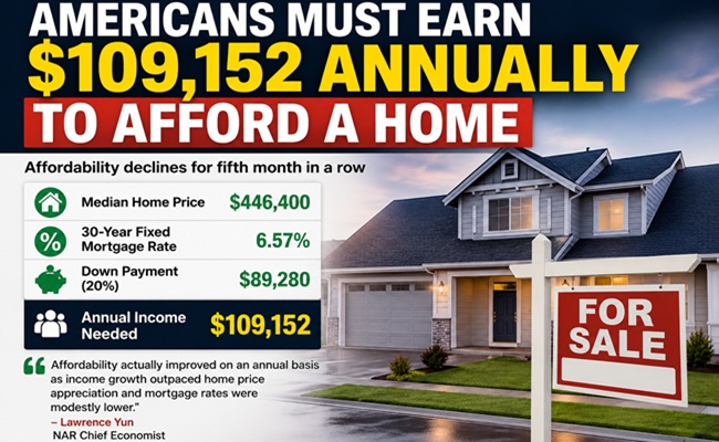 Americans Need $109,152 a Year to Afford a Home