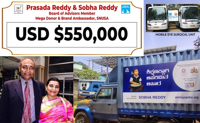Philanthropic Legacy of Mrs Sobha Reddy and Mr Prasad Reddy