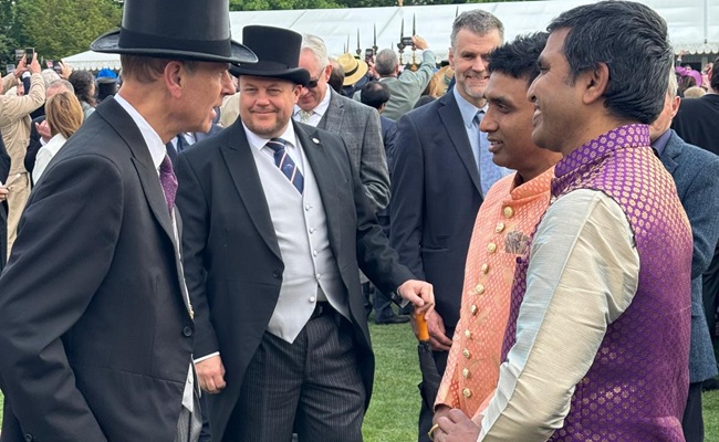Two Telugu Community Leaders Honoured at King's Garden Party