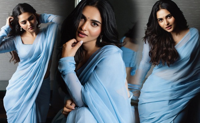 HOT: Happening Beauty Stuns In Sky-Blue