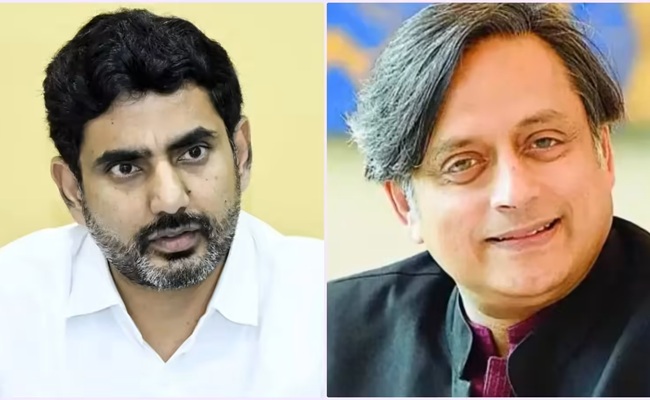 Tharoor compares delimitation to salary hike, Lokesh retorts