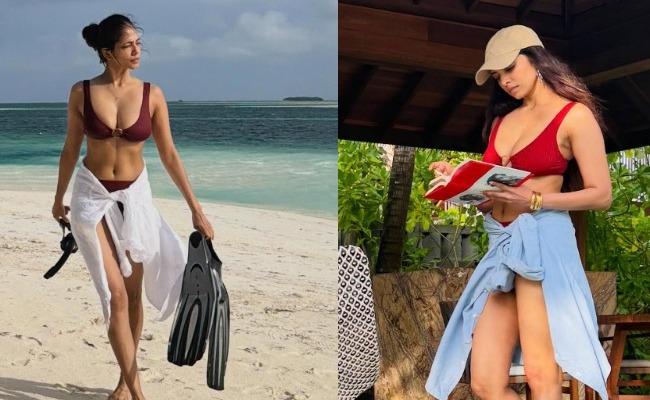 Malavika Mohanan Flaunts Bikini Look During Maldives Getaway
