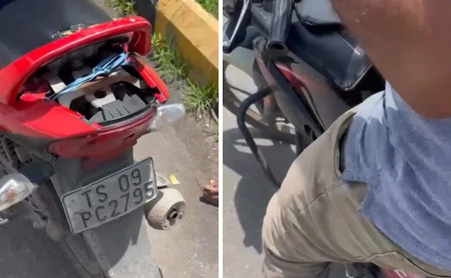 Telangana Police Bike Allegedly Used for Rapido Ride?