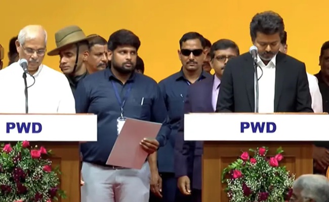 Vijay sworn in as Tamil Nadu Chief Minister