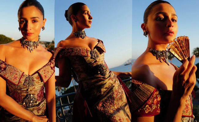 HOT: Cannes Beauty Stuns In Vintage Glam