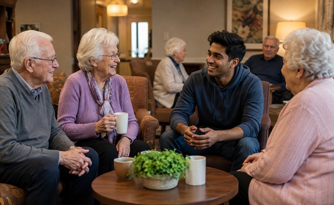 Indian Student Saves on Rent by Living With 600 Elderly Americans